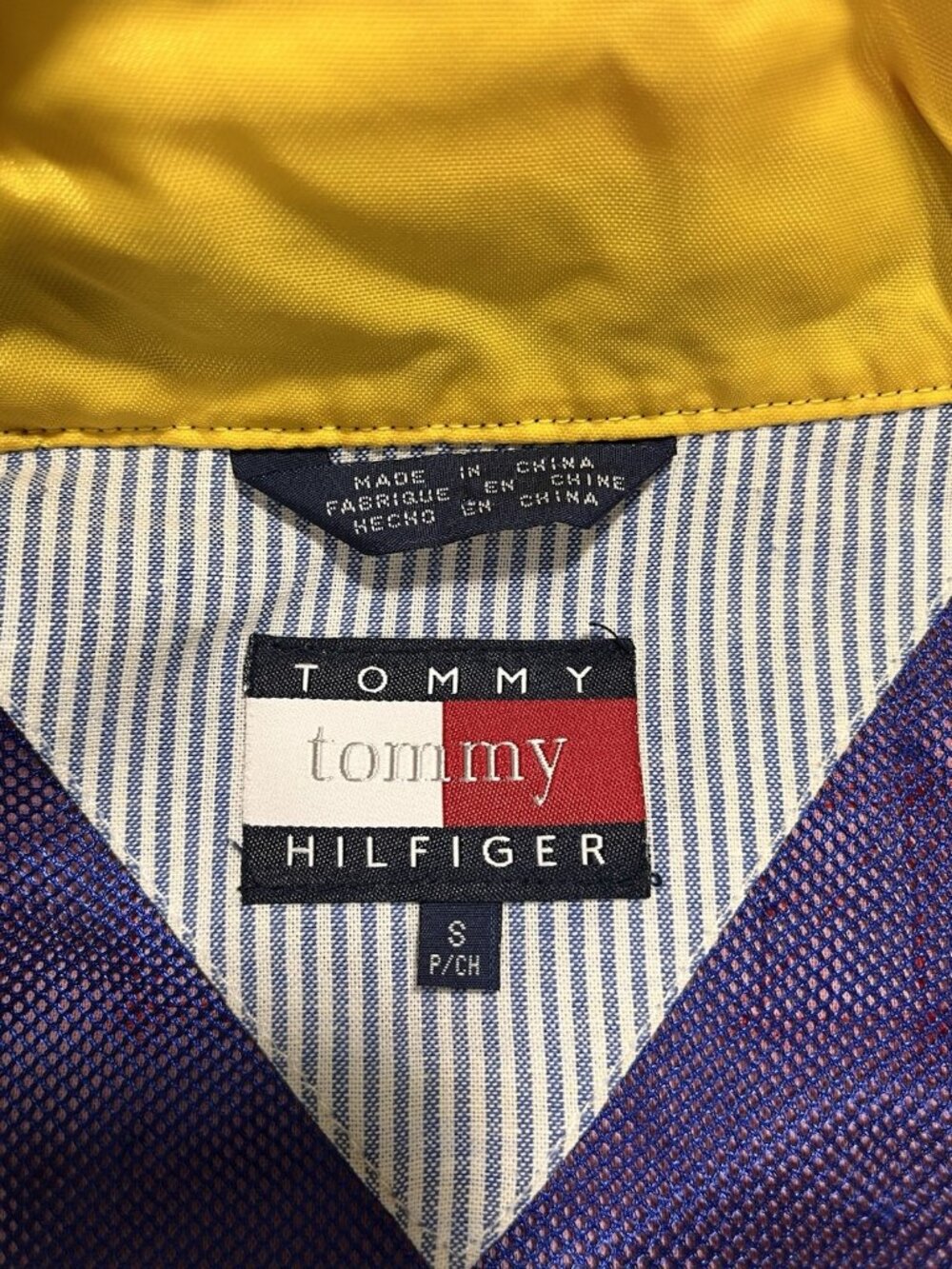 Vintage Tommy Hilfiger Red Jacket Womens Small Colorblock Lined 90s - Picture 9 of 13